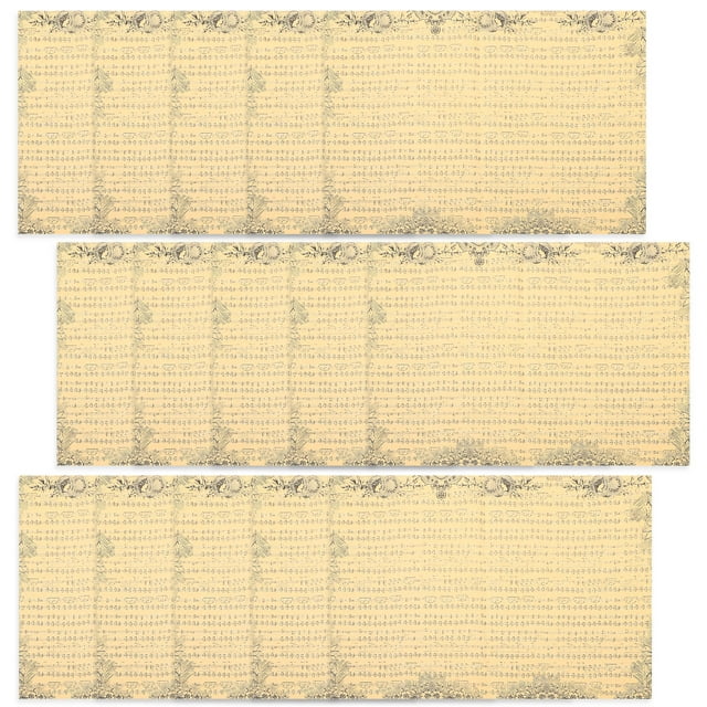 unbranded Papel Decorativo Vintage Para Envolver Y Regalos Con Musical En Tonos Variados