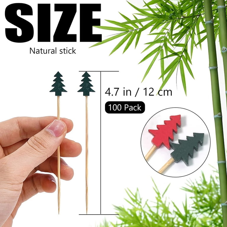 Christmas Tree Picks & Toothpicks  4.5-inch Food Skewers – Pick On Us, LLC