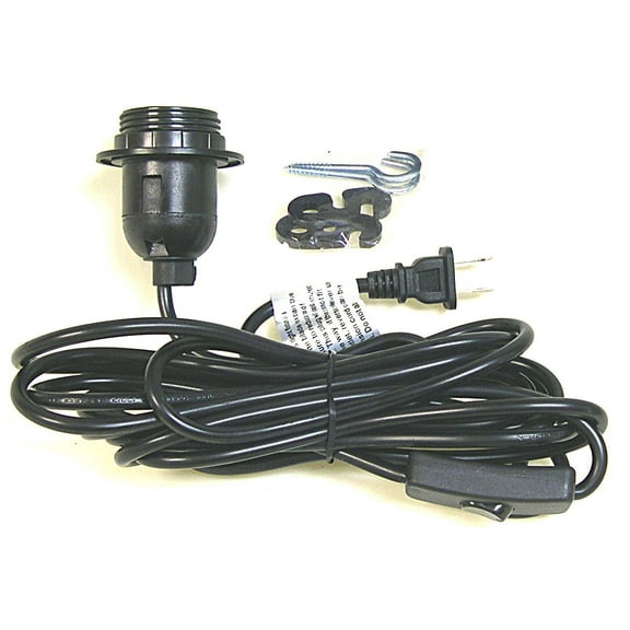 National Artcraft® 15-1/2' Black Cord for Hanging Pendant Lights and Paper Lanterns (Pkg/1)