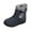 Navy, variant on Winter Boots for Women Mid Calf Waterproof Snow Boots with Plush Fleece Lining Slip on Design Adjustable Strap for Outdoor Cold Weather Gray