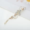 thumbnail image 3 of Unique Bargains 1 Pc Hair Clips Grace Butterfly Spring Clip Hairdo Clip Gold Tone Champagne Transparent, 3 of 5