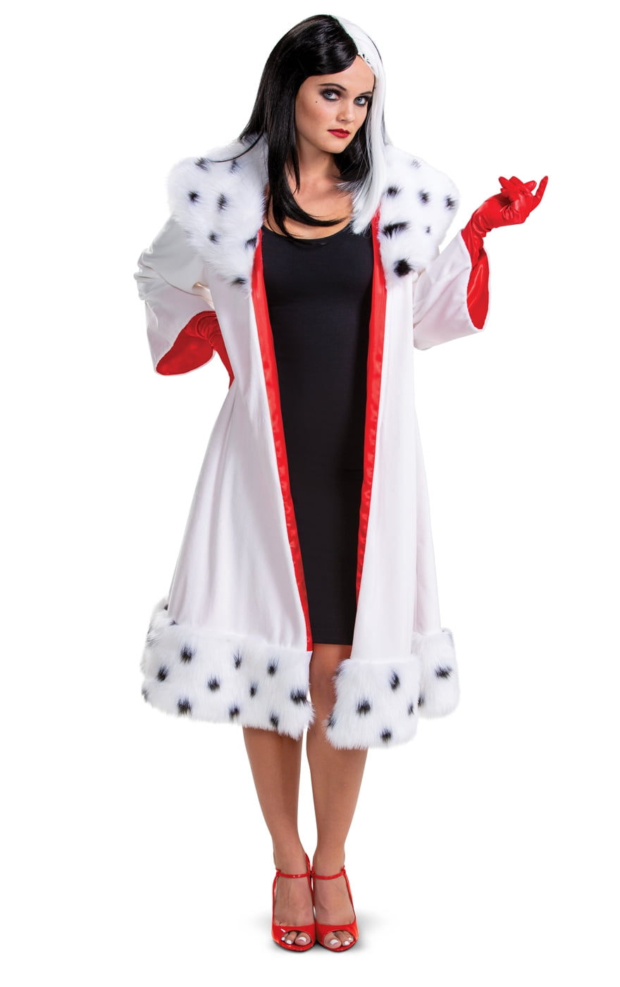 Cruella De Ville Wig 101 Dalmations Halloween Fancy Dress Dalamtian Lady