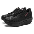 thumbnail image 4 of Up to 30% off, Zanvin Women's Fashion Sneakers Clearance Casual Work Shoes Non Slip Running Shoes Athletic Sneakers Thick Soled Sports Walking Shoes, Black, Size 4.5, 4 of 5