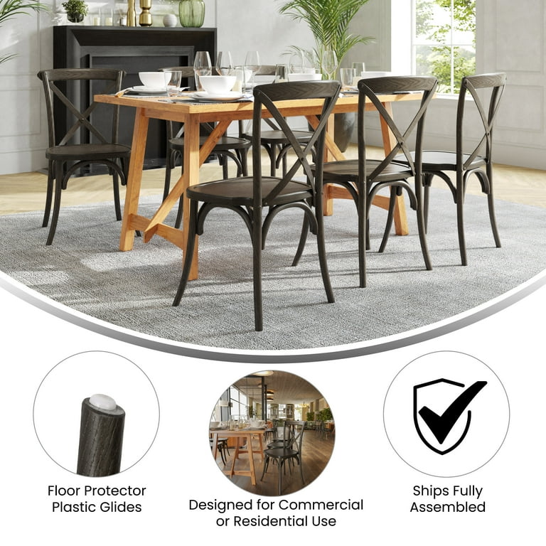 Sturdy Wooden Emma + Oliver Stackable Modern Restaurant Chair with