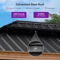 thumbnail image 4 of PURPLE LEAF 10' X 14' Outdoor Hardtop Gazebo for Patio Galvanized Steel Double Roof Permanent Canopy Teak Finish Coated Aluminum Frame Pavilion Gazebo with Netting, 4 of 15