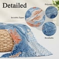 thumbnail image 4 of Ocean Whale Throw Pillow Covers Orange Blue Theme Summer Sea Animal Corals Starfish Decorative Lumbar Pillow Cover Rectangle Cushion Case for Sofa Couch Bed Living Room Bedroom 20 X 60 Inches, 4 of 9