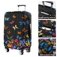 thumbnail image 5 of Black Blue Orange Butterfly Pattern Luggage Cover Fashion Suitcase Cover Baggage Covers Fit 25-28 Inch Luggage (Go Travel), 5 of 5