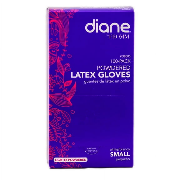 Diane Latex Gloves (Small/ Powdered - 100 Gloves (D8005))