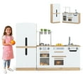 thumbnail image 1 of Gymax 2 PCS Kids Kitchen Playset w/Fridge Dishwasher Microwave Oven & Accessories Natural, 1 of 10