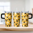 thumbnail image 2 of 20oz Rustic Chicken Tumbler with Handle Elegant Birthday Christmas Gift for Chicken Lovers Women Men Insulated Travel Mug Fits Standard Cup Holders Comfortable Handle Easy to Carry Office Home, 2 of 6