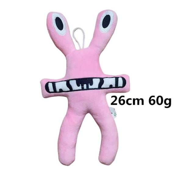 Rainbow Friends Pink Rabbit 10.2" Plush Toy, Soft Stuffed Doll Inspired by the Roblox Horror Game