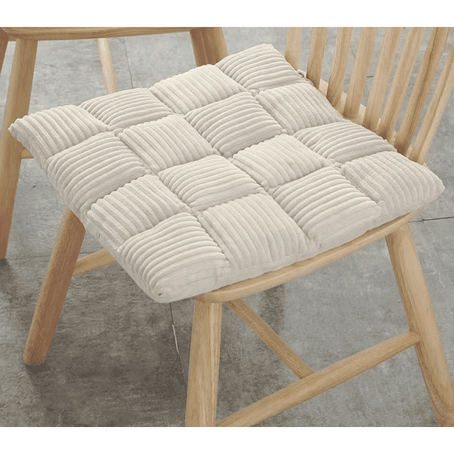 Xiao Hua Cojín para jardín, terraza, hogar, cocina, oficina, grueso y cómodo, blanco, 40,6 x 40,6 cm
