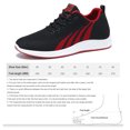 thumbnail image 3 of Zapatos Para Caminar Mocasines casuales para hombres Zapatos planos con cordones acolchados para deportes al aire libre (44 Black Red) Wdftyju Tenis De Mujer Tenis De Hombre, 3 of 8