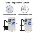 thumbnail image 3 of Extra Long Shower Curtain Polyester Beach 79"L x 71"W, 3 of 5