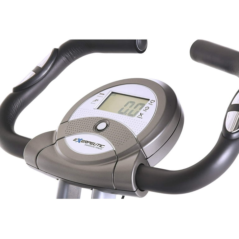 Exerpeutic folding magnetic upright exercise bike with pulse walmart sale