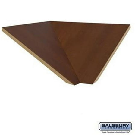 SalsburyIndustries 22279MAH 24 in. Deep Extra Wide Designer Wood Locker Corner Sloping Hood Filler - Mahogany