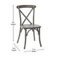 thumbnail image 5 of Emma + Oliver 2-pack Grey X-Back Chair, 5 of 12