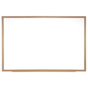 Ghent 48.5" x 72.5" Wood Frame Ceramic Magnetic Whiteboard