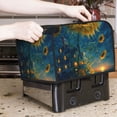 thumbnail image 6 of KLL Sunflower Castle Starry Sky Print 4 Slice Toaster Dust Covers Kitchen Small Appliance Cover with 2 Pockets,Can hold Jam Spreader Knife & Toaster Tongs (12.4 x 10.6 x 8.2), 6 of 6