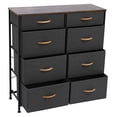 thumbnail image 2 of Topcobe Non-woven Storage Cabinets for Bedroom, 8 Waterproof Drawers for Living Room, with Wooden Handles, More Space, Dark Gray, 2 of 5