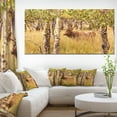 thumbnail image 1 of Deer in Thick Forest Grassland - Oversized Landscape Canvas Art, 1 of 3