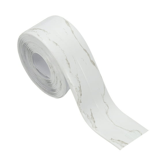 Caulk Tape Waterproof Self Adhesive Toilet Caulking Sealant Strip Bathtub Caulk Sealing Strip Tape, Marble Pattern (1.5 Inch x 16.4 Ft)