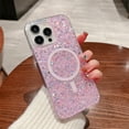 thumbnail image 4 of For iPhone 16 Pro Max Case - Glitter Resin Magnetic Shockproof Cover with Strong MagSafe Charging, Compatible with iPhone 16/15 Pro Max Case, Sparkle Protective Shell, 4 of 6