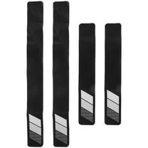 TAILTOSS 4Pcs Imitation Leather Car Door Sill Protector Scratch Resistant Multi Color 11.8X2.8X0.04in