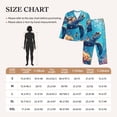thumbnail image 4 of Fotbe Colorful Underwater Plant Turtle Pattern Long Sleeve Pajama Set for Women,Sleepwear Set,2-piece Loungewear Set,Soft PJs Comfy Nightwear with Pockets -Large, 4 of 7