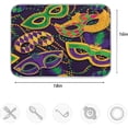 thumbnail image 3 of GZHJMY Stylish Vintage Floral Mardi Gras Carnival Absorbent Dish Drying Mat, 16 x 18 Inches Microfiber Kitchen Countertop Table Protector Multi-purpose Counter Rack Sink Drainer Pad, 3 of 6