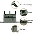 thumbnail image 3 of Walker Bag Walker Organizer Pouch Attachments Bags with Cup Holder Large Capacity Accessory Basket Provides Hands Free Storage for Wheelchair Rollator, 3 of 8