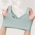 thumbnail image 6 of Hjtefg Women Casual Thin Breathable Top Bra Underwear Everyday Light Support Sport Bra Seamless Comfort Wirefree Bralette for Active Wear,Color: S3-Mint Green Size: XXL, 6 of 8