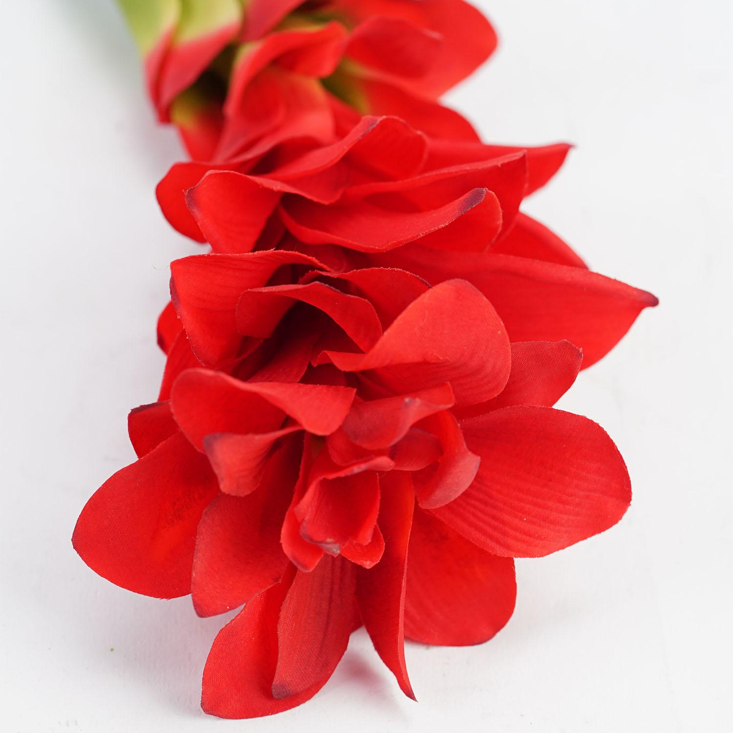 30" Red Artificial Torch Ginger Flower Decorative Floral Crafting Stem