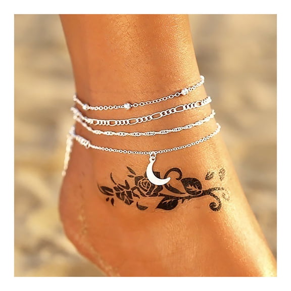 Wentin Reduced Anklet Anklet Bracelet Chain Gift Beach Women's Ankle Layer Multi Anklet