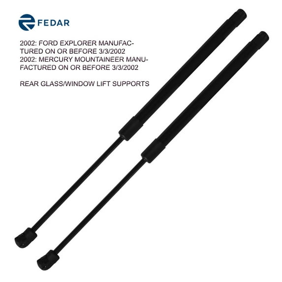 Fedar Rear Window Glass Gas Charged Lift Supports for Early 2002 Ford Explorer/Mercury Mountaineer (Set of Two)