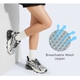 thumbnail image 4 of LUCKY STEP Lightweight Air Cushion Sneakers Mesh Running Walking Shoes,Black&Silver,Womens, 4 of 9