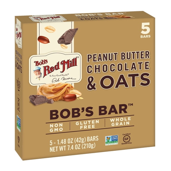 Bob's Red Mill Peanut Butter Chocolate & Oats Bob's Bar (Box of 5)