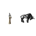 thumbnail image 1 of Figura decorativa de resina de una mujer africana tribal, estilo toro, moderna y abstracta. Adorno coleccionable ligero para la entrada., 1 of 8