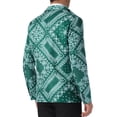 thumbnail image 3 of Blazer Floral INSPIRE CHIC para Hombre con Solapa Notch de Un Botón Retro de Flores L Verde Oscuro, 3 of 6