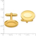 thumbnail image 2 of Gold Oval Engravable Area Cuff Links Link Collar Stay  For Dad Mens  For Him, 2 of 6