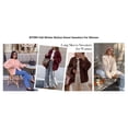 thumbnail image 6 of BTFBM Cardigan Sweaters for Women Fall Clothes Lantern Long Sleeve Button Open Front Chunky Knit Oversized Sweater, 6 of 10