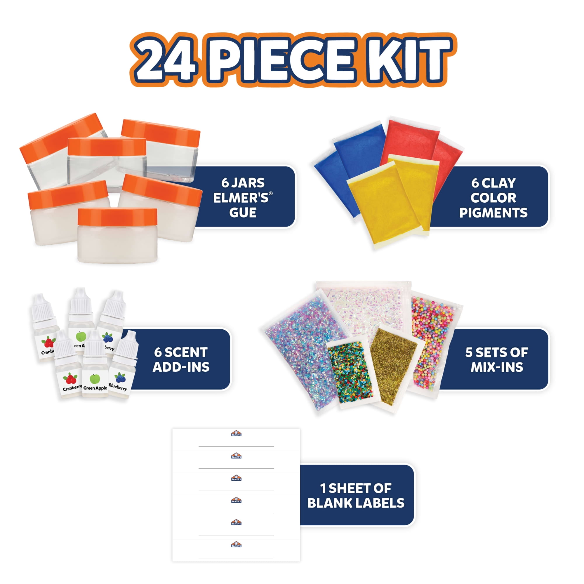 Elmer's Color Wheel Slime Kit, Includes Premade Slime and Slime Supplies, 24 Piece Kit
