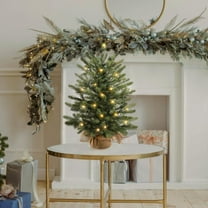 Pre-Lit Small Christmas Tree,Tabletop Christmas Tree,18In Pre-Lit Green Mini Artificial Christmas Tree,For Table Desk Home Christmas Decor,Battery Operated Tabletop Xmas Tree(With Light No Battery)