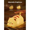 thumbnail image 2 of Luz de noche de gato para niños, linda luz de noche de silicona con 2 niveles de brillo, lámpara recargable kawaii para dormitorio, niñas y niños, bebés, guardería, regalos, tiempo de 15/30/60 minutos, 2 of 5