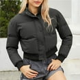 thumbnail image 2 of Vedolay Womens Parkas Long Sleeve Top Casual Solid Open Front Jacket 2023 Black,M, 2 of 5