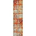 thumbnail image 1 of Unique Loom Estrella Collection Modern Abstract Runner Rug, 2 Feet 7 Inch x 10 Feet, Orange/Beige, 1 of 2