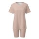 thumbnail image 3 of Conjunto deportivo de manga corta y pantalones cortos para mujer, para yoga y running - S-XXXL, 3 of 5