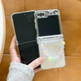 thumbnail image 5 of Phone Case for Samsung Galaxy Z Flip 6,Clear Folding Protective Phone Shell,Shockproof Anti-Fall Phone Cover with Chain (Bow), 5 of 8