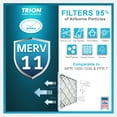 thumbnail image 7 of 12x20x1 Air Filter MERV 11 (2-Pack) TRION Air Bear Pleated HVAC Air Filters Replacement (Actual Size 11.5 x 19.5 x .75), 7 of 7