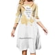 thumbnail image 1 of Vestido elegante y dulce de Taiyaki Life para mujer, vestido coreano kawaii con cuello cuadrado, comida de pescado de Taiyaki Life, anime japonés, lindo kawaii, 1 of 6